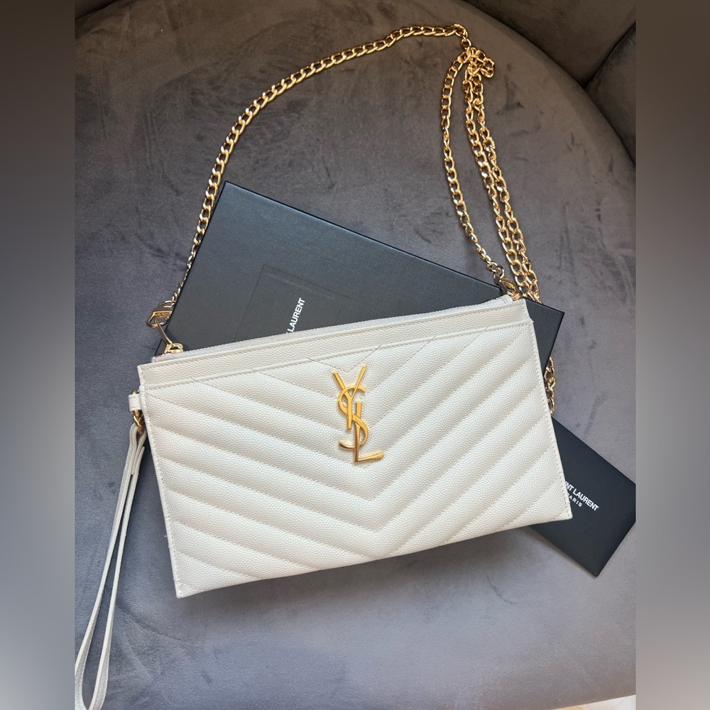 Crema YSL wristlet crossbody - Picture 3 of 17